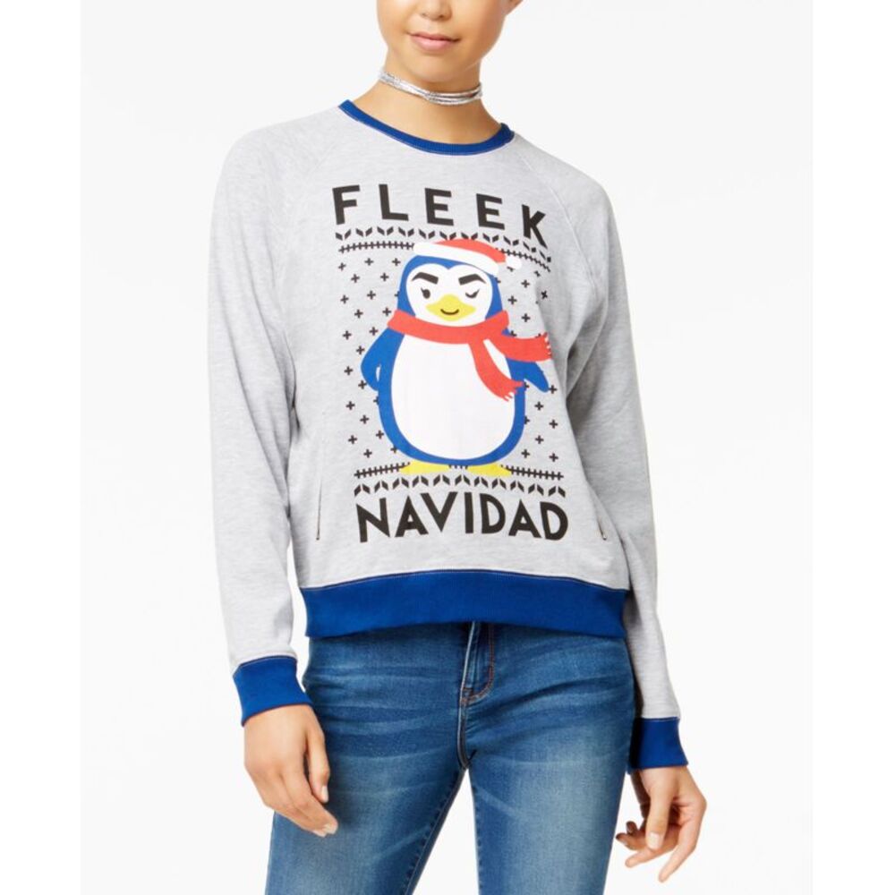 Mighty Fine Doe Juniors Fleek Navidad Raglan Sweatshirt